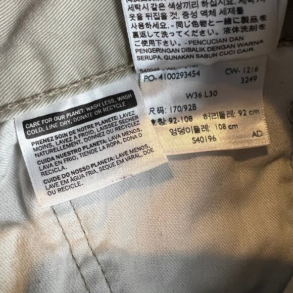 Levis 514 Jeans Mens 36x30 Brown Straight Mid Rise Tan Wash‎ Denim - Picture 3 of 11